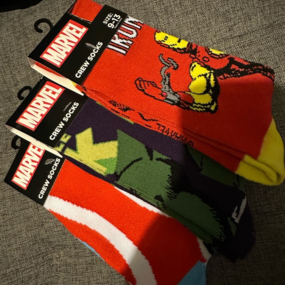 3- Marvel Crew Socks